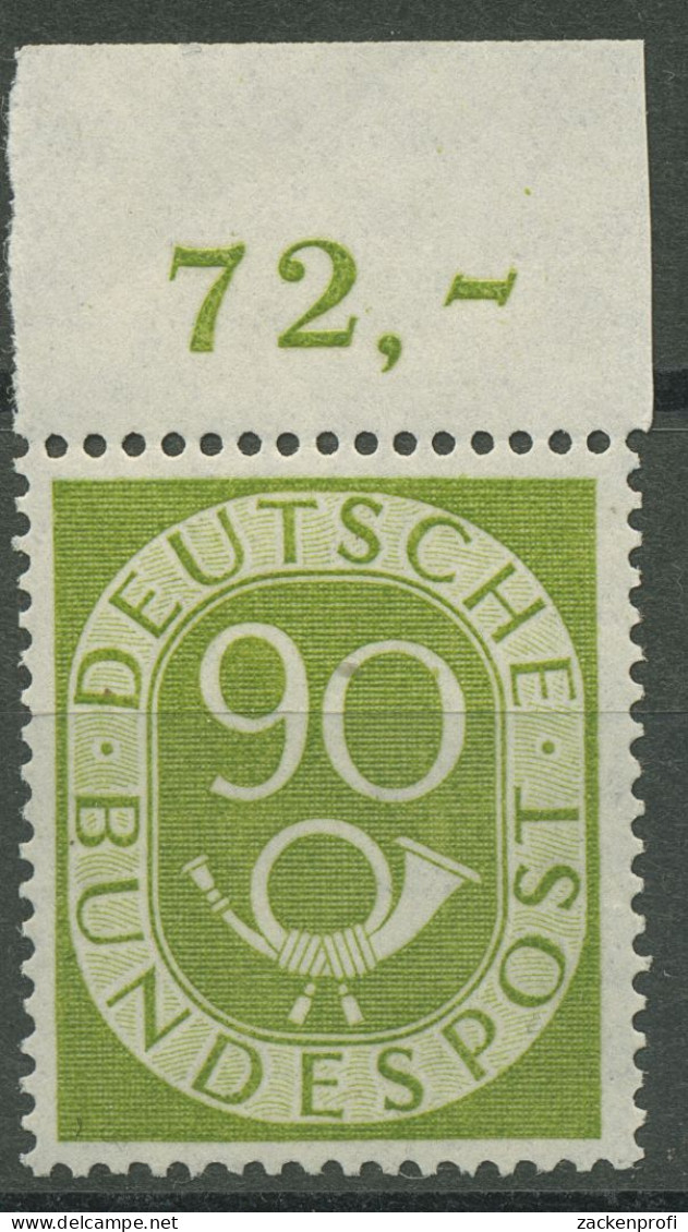 Bund 1951 Posthorn Bogenmarken 138 Oberrand Postfrisch Geprüft - Unused Stamps