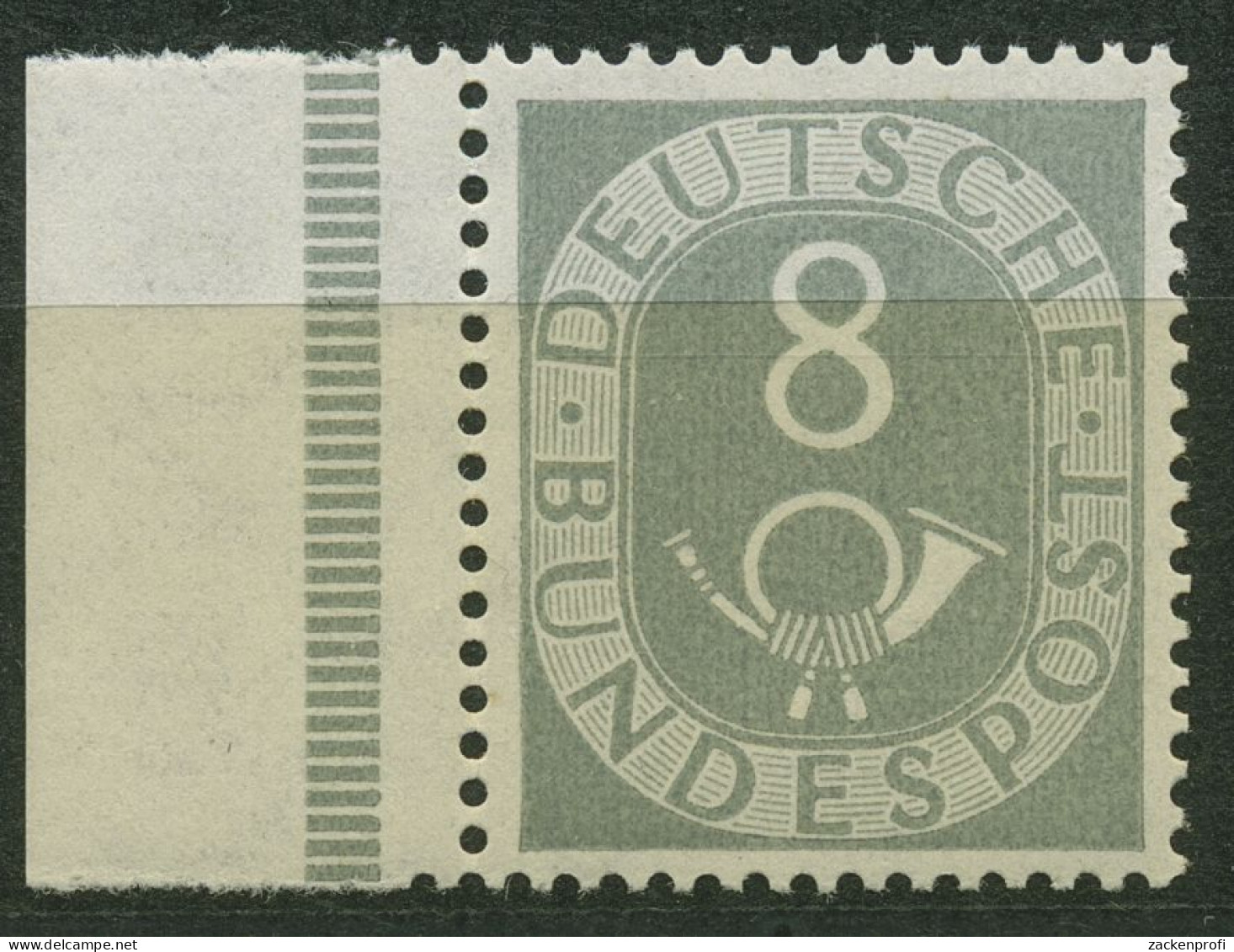 Bund 1951 Posthorn Bogenmarken Mit Seitenrand 127 SR. Li. Postfrisch Geprüft - Unused Stamps