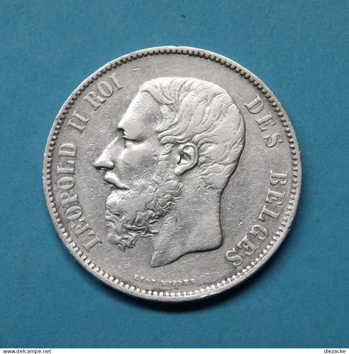 Belgien 1873 5 Franc Leopold II. (Mük8/5 - Ohne Zuordnung