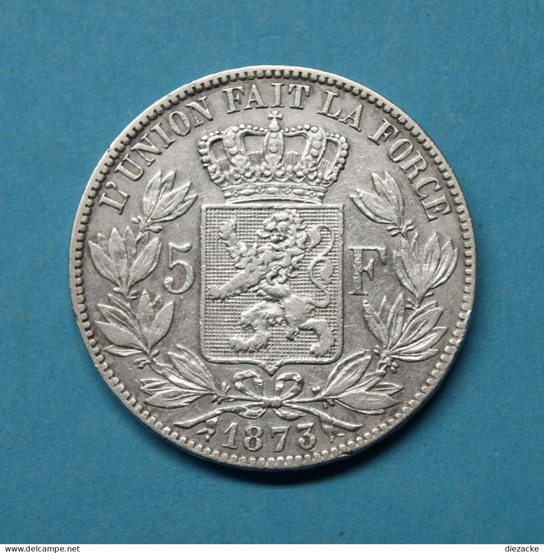 Belgien 1873 5 Franc Leopold II. (Mük8/5 - Non Classés