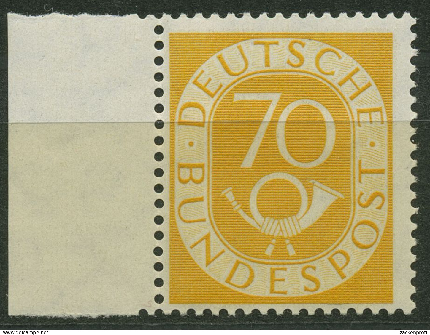 Bund 1951 Posthorn Bogenmarken Mit Seitenrand 136 SR. Li. Postfrisch Geprüft - Unused Stamps