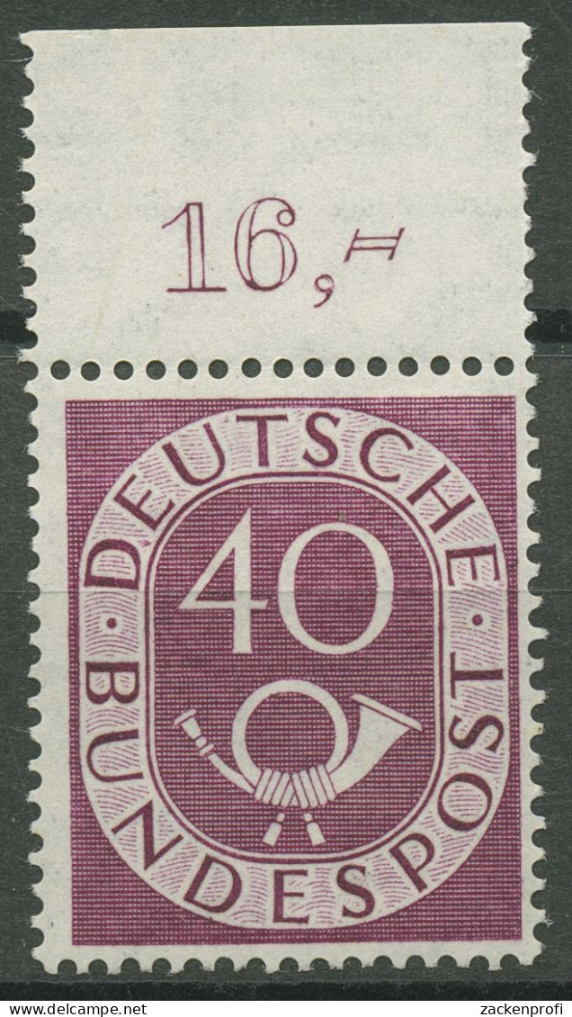 Bund 1951 Posthorn Bogenmarken 133 Oberrand Postfrisch Geprüft - Neufs
