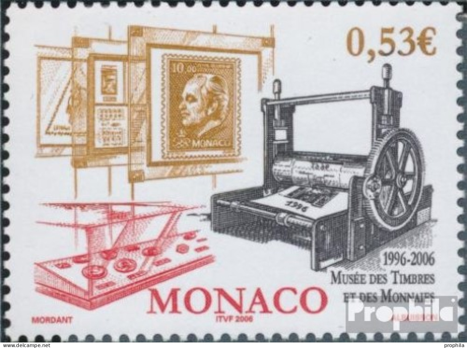 Monaco 2789 (kompl.Ausg.) Postfrisch 2006 Briefarken- Und Münzmuseum - Unused Stamps