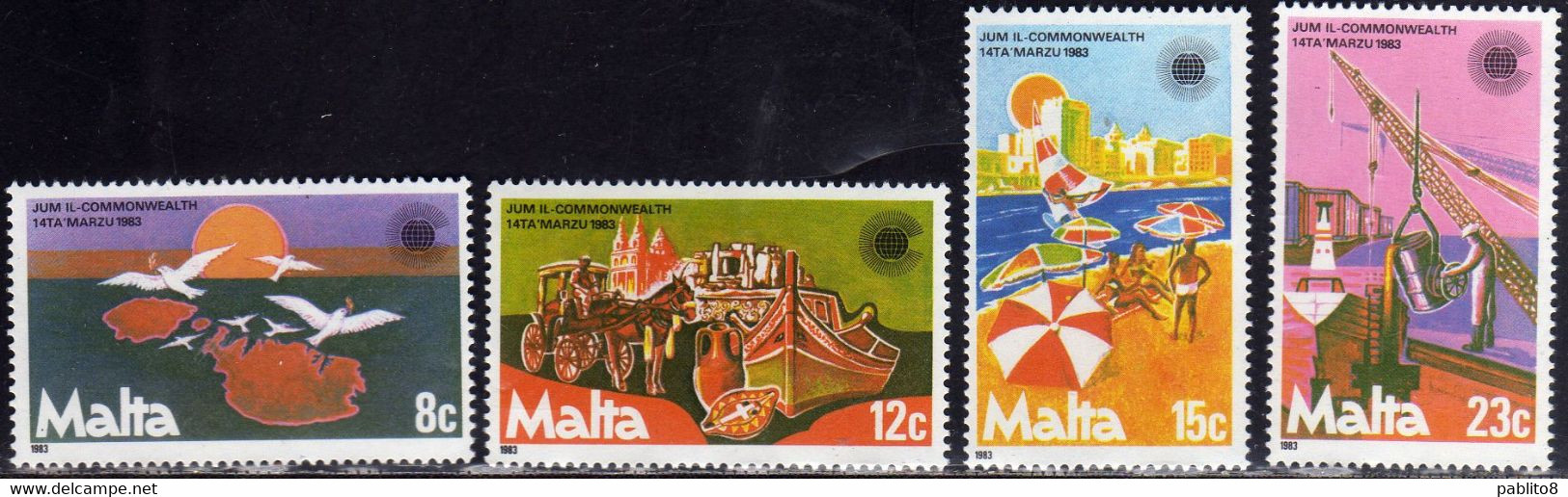 MALTA 1983 COMMONWEALTH DAY GIORNATA COMPLETE SET SERIE COMPLETA MNH - Malta