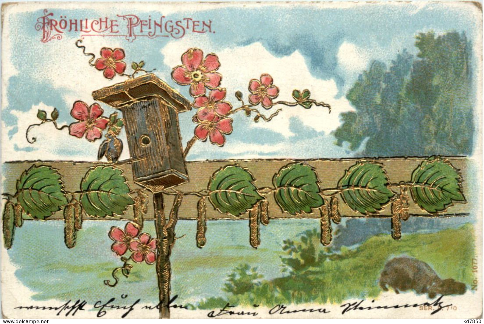 Pfingsten - Prägekarte - Pinksteren