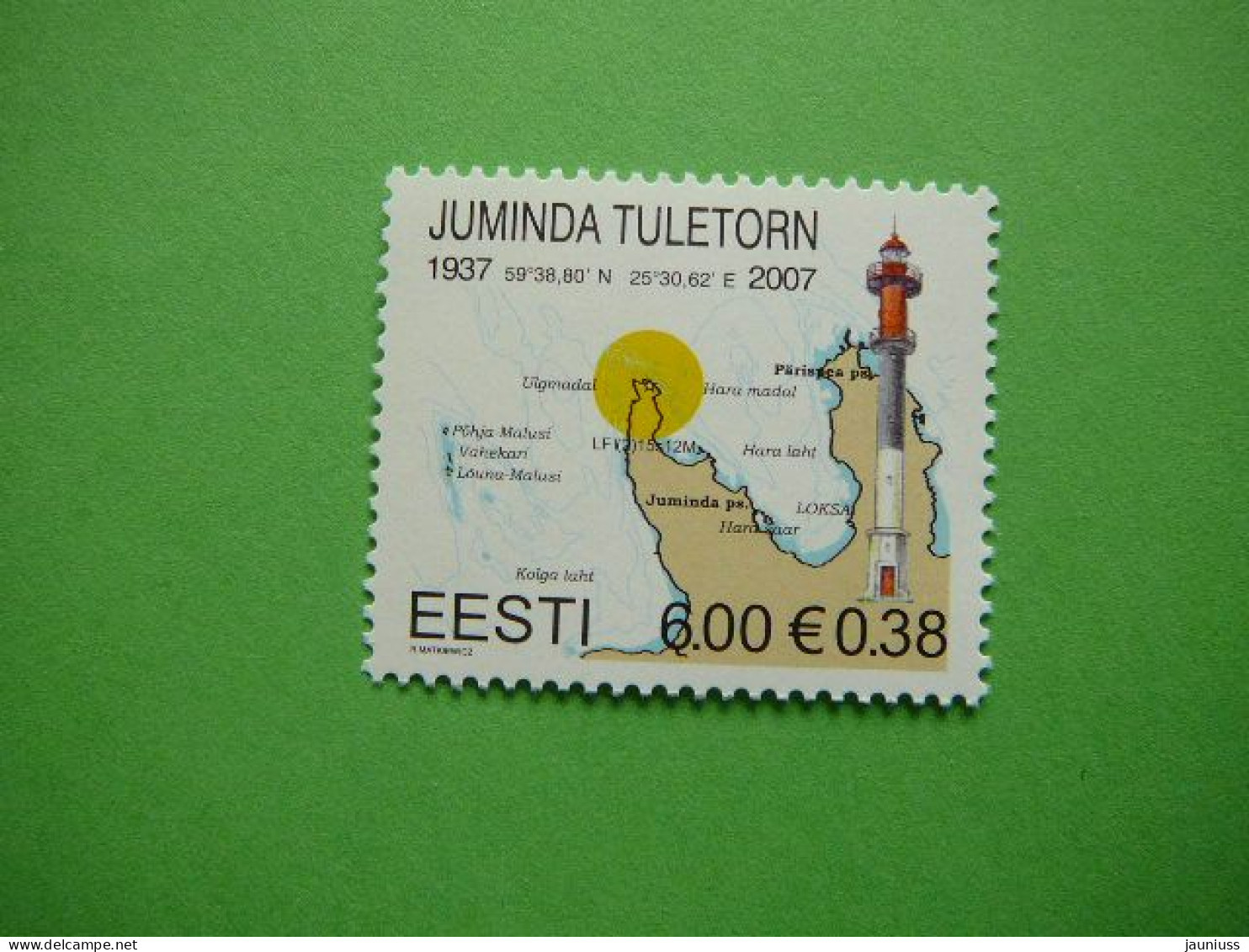 Lighthouses # Estonia Estonie Eesti 2007 MNH #Mi.578 Lighthouse - Estonia