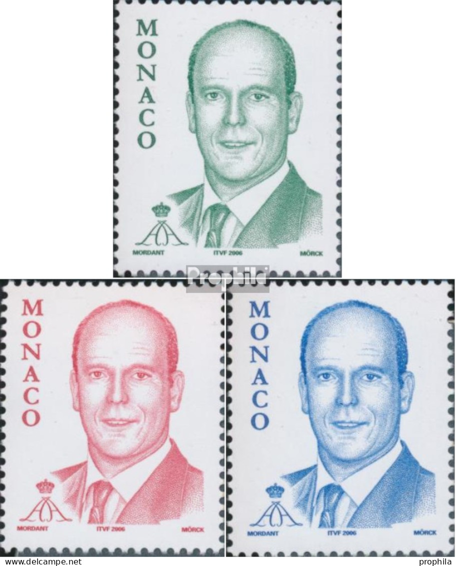 Monaco 2774-2776 (kompl.Ausg.) Postfrisch 2005 Freimarken: Fürst Albert II. - Unused Stamps