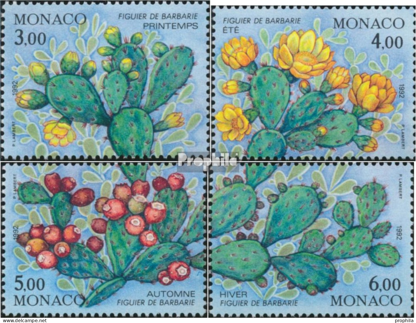 Monaco 2054-2057 (kompl.Ausg.) Postfrisch 1992 Die Vier Jahreszeiten - Unused Stamps