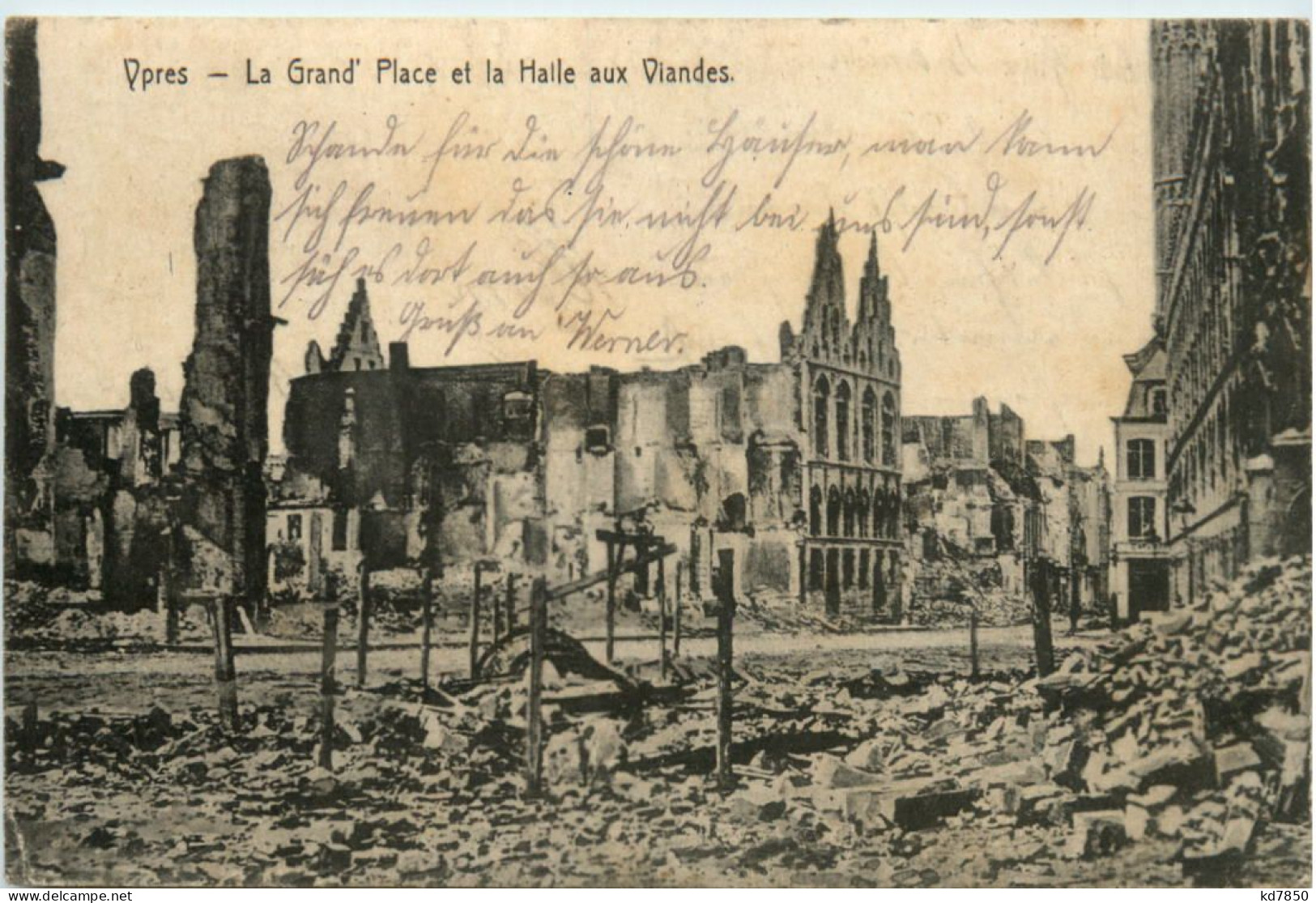 Ypres - Grand Place - Feldpost 52. Reserve Inf. Division - Ieper