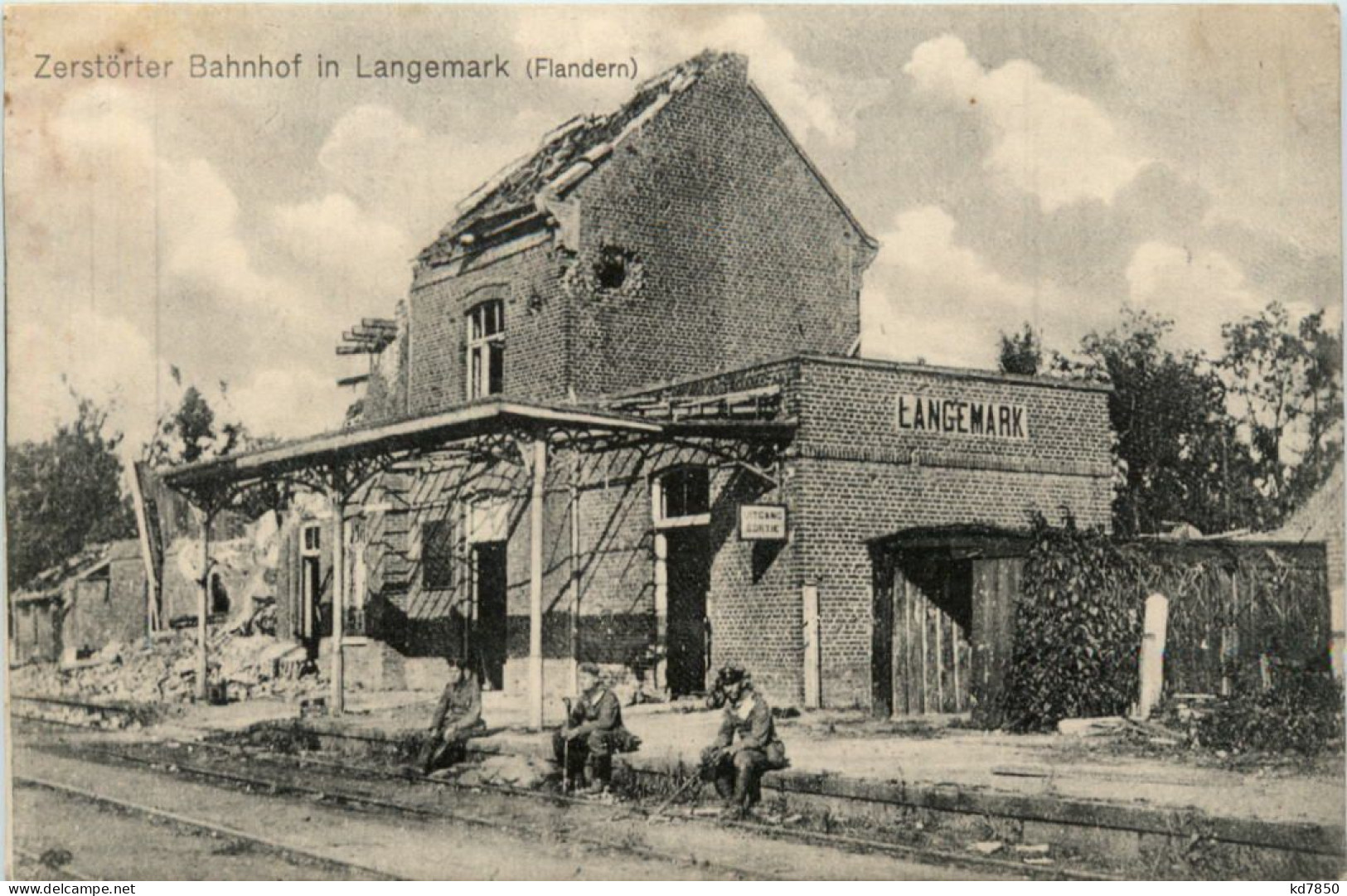 Zerstörter Bahnhof In Langemark - Sonstige & Ohne Zuordnung