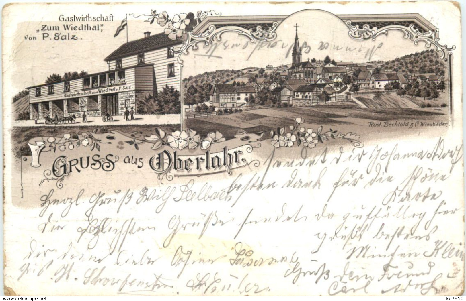 Gruss Aus Oberlahr - Litho - Altri & Non Classificati