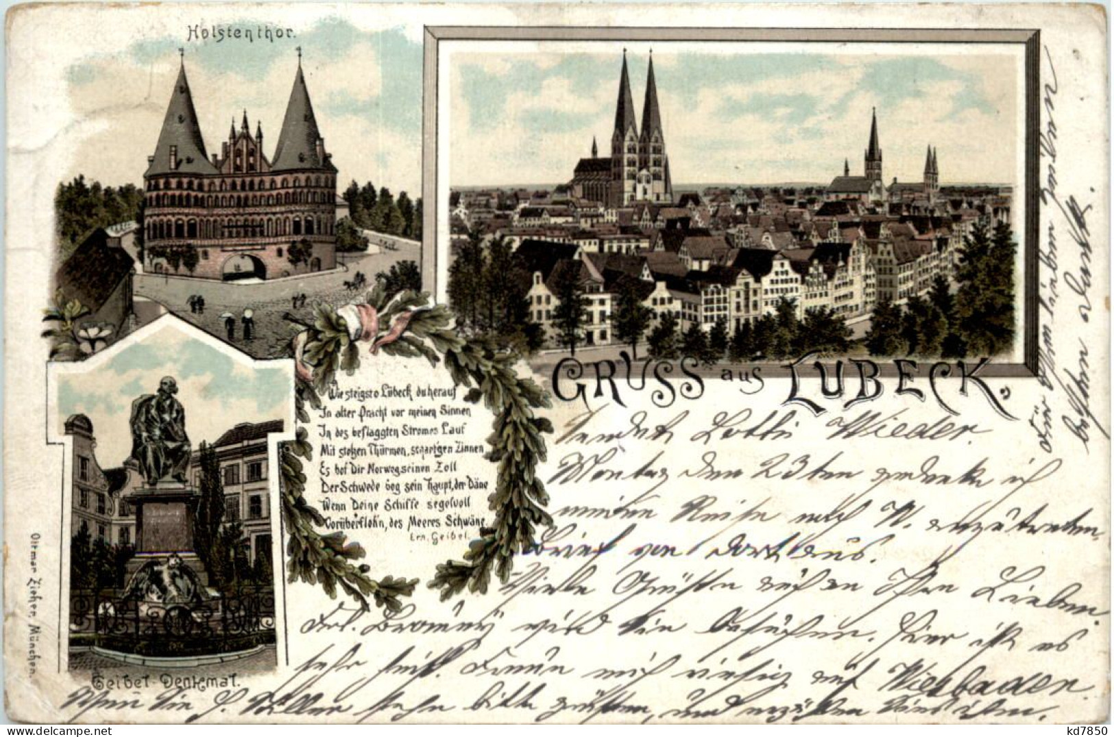 Gruss Aus Lübeck - Litho - Luebeck