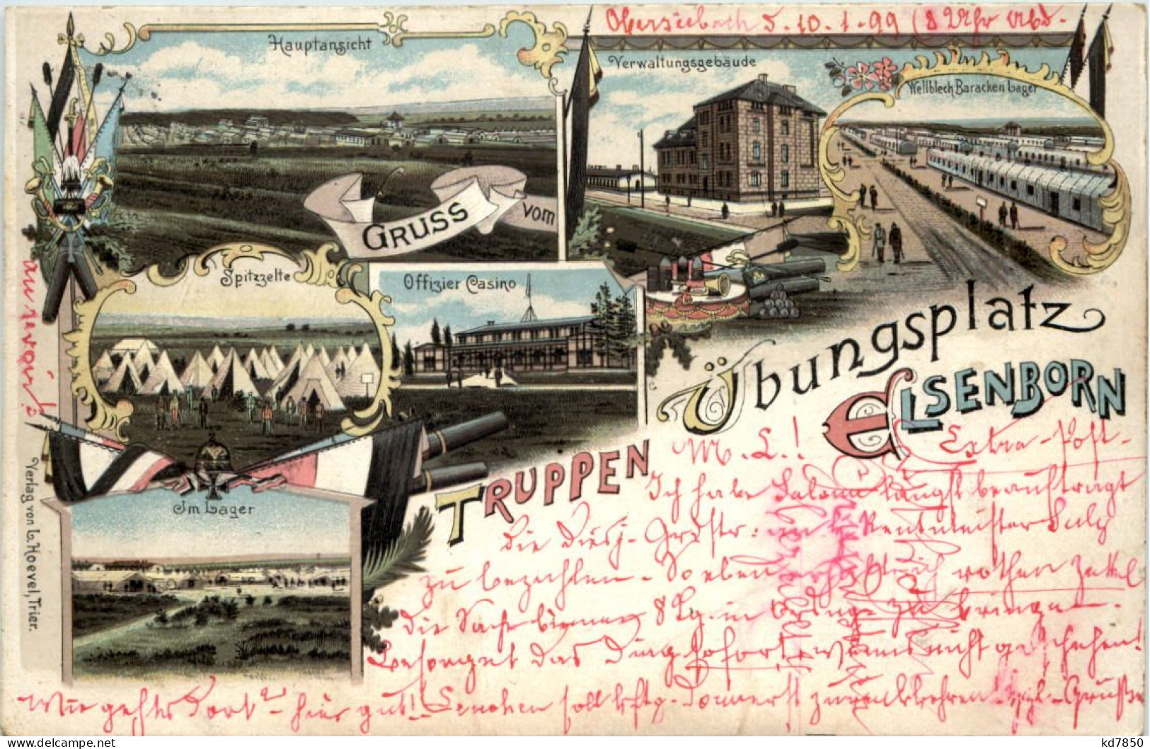 Gruss Vom Truppenübungsplatz Elsenborn - Litho - Elsenborn (Kamp)