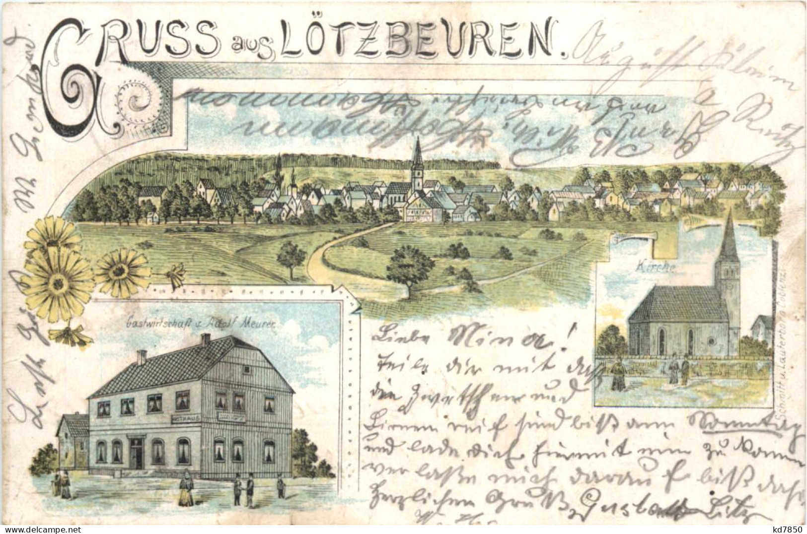 Gruss Aus Lötzbeuren - Litho - Bernkastel-Kues