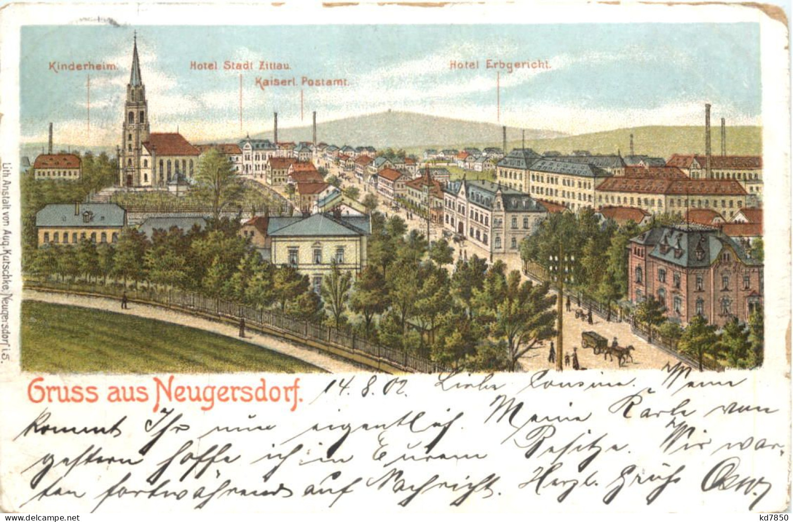 Gruss Aus Neugersdorf - Litho - Ebersbach (Loebau/Zittau)