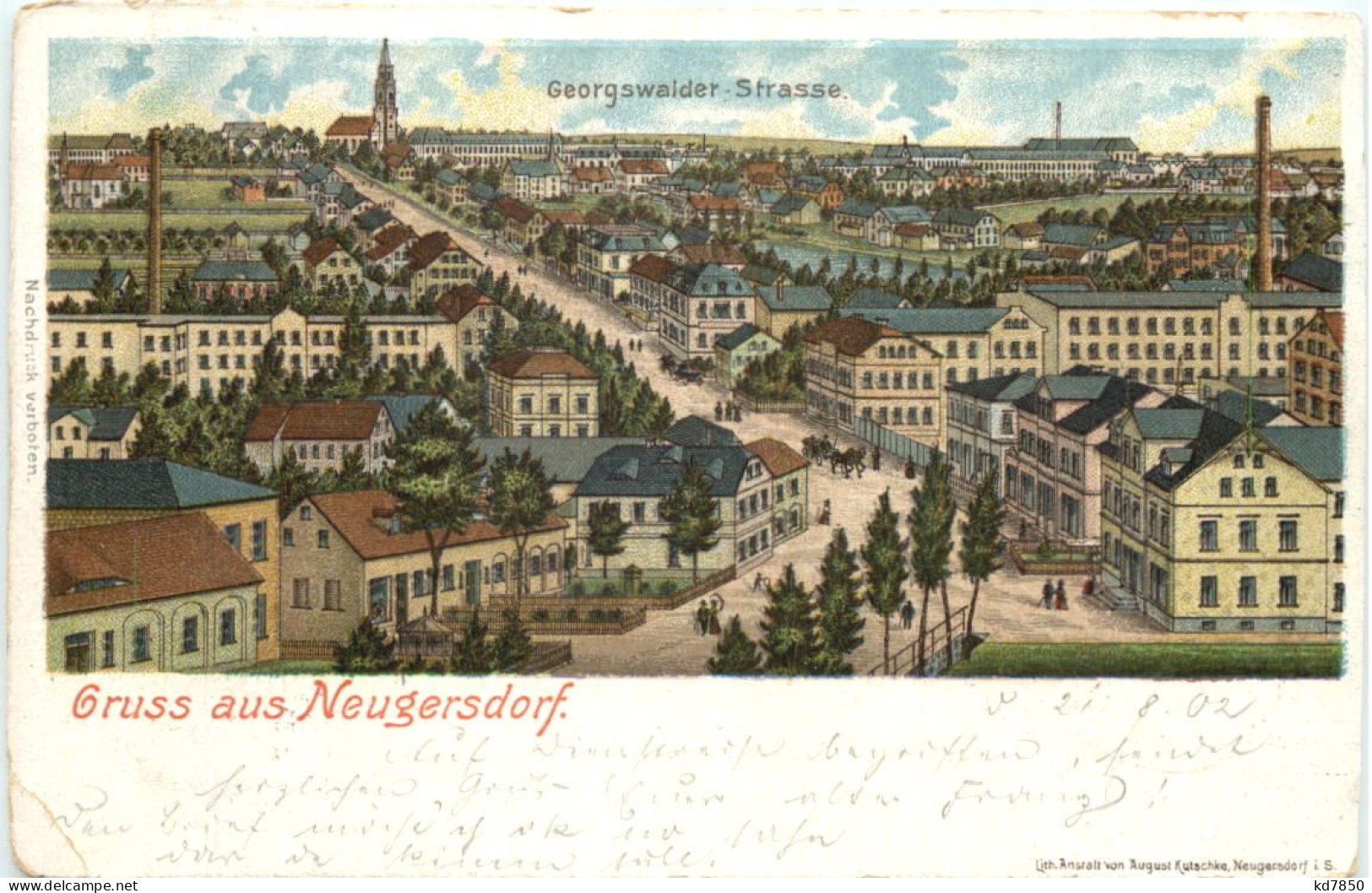 Gruss Aus Neugersdorf - Litho - Ebersbach (Loebau/Zittau)