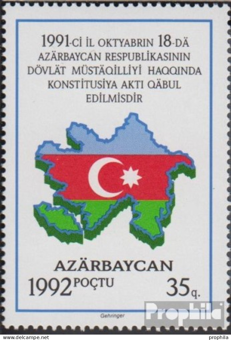 Aserbaidschan 69 (kompl.Ausg.) Postfrisch 1992 Unabhängigkeit - Azerbaiján
