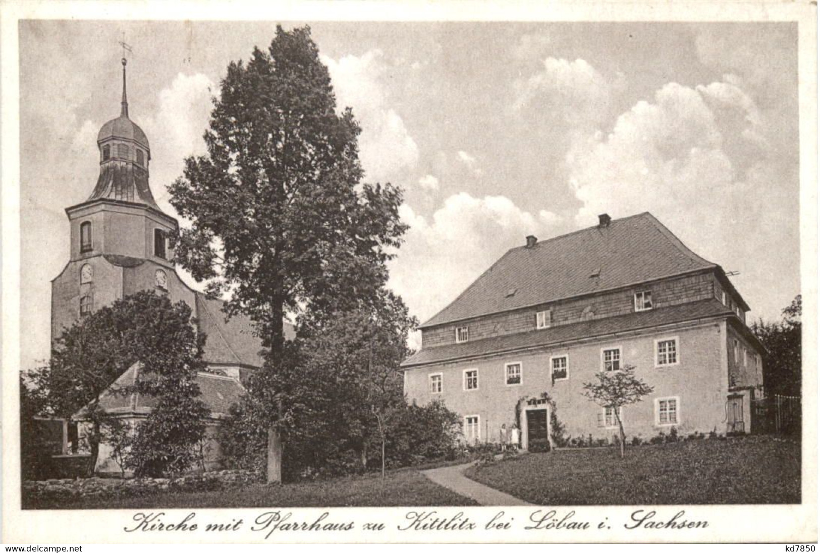 Kittlitz Bei Löbau - Kirche Mit Pfarrhaus - Löbau