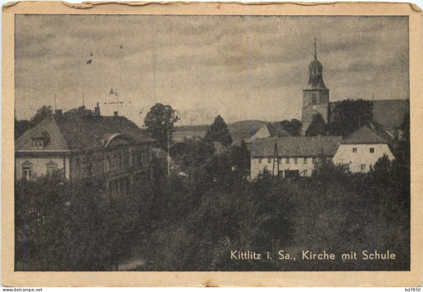 Kittlitz Bei Löbau - Kirche Mit Schule - Loebau
