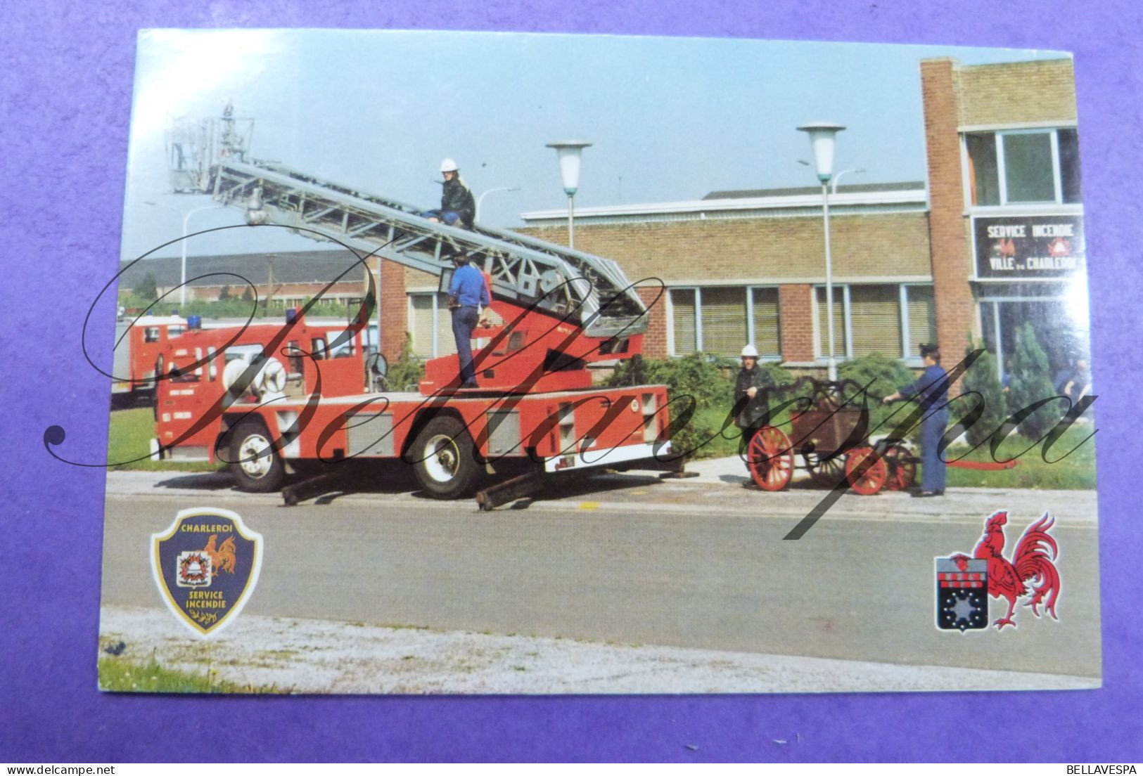 Brandweer Pompiers Charleroi Service D'incendie  Auto-echelle RIFFAUD Jumet Zone Industrie N° 0946 L  Benefiet - Feuerwehr