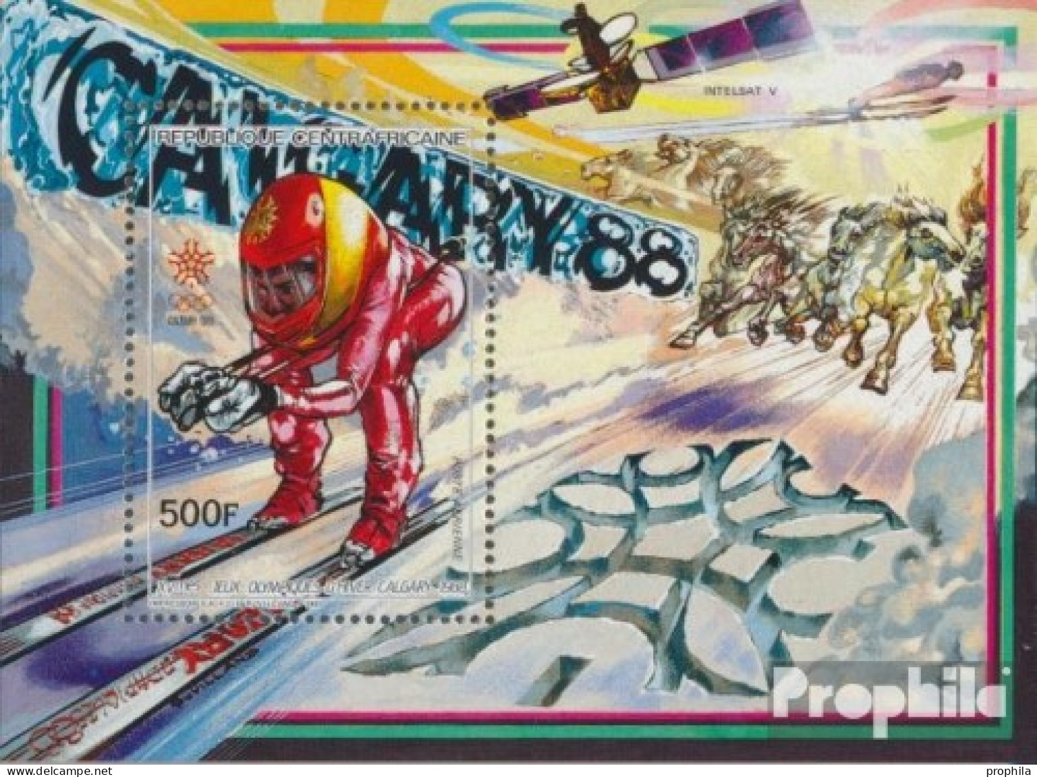 Zentralafrikanische Republik Block421A (kompl.Ausg.) Postfrisch 1987 Olympia - Unused Stamps