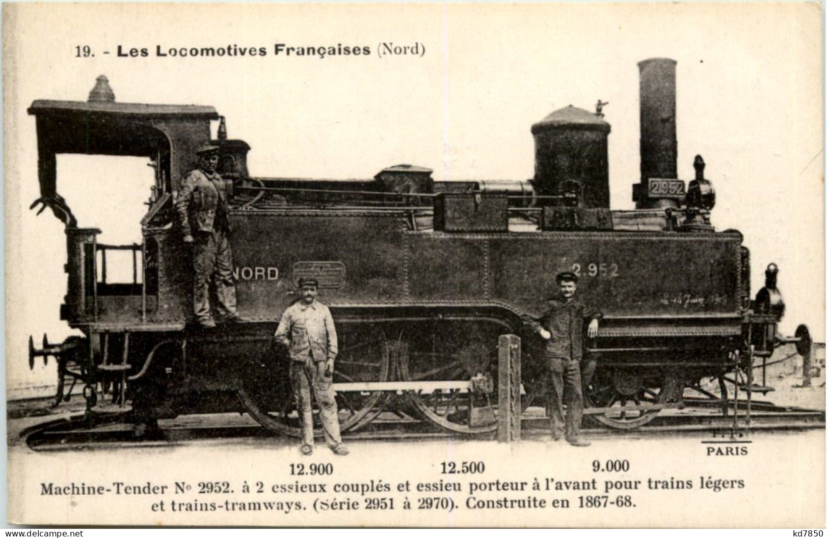 Les Locomotives Francaises - Machine Tender 2952 - Treinen