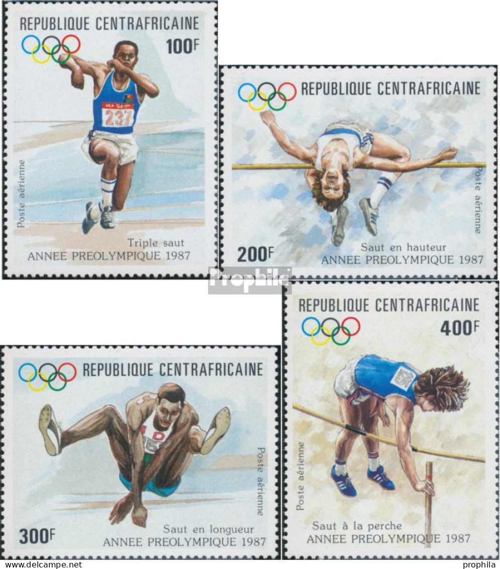 Zentralafrikanische Republik 1282-1285 (kompl.Ausg.) Postfrisch 1987 Olympia - Unused Stamps