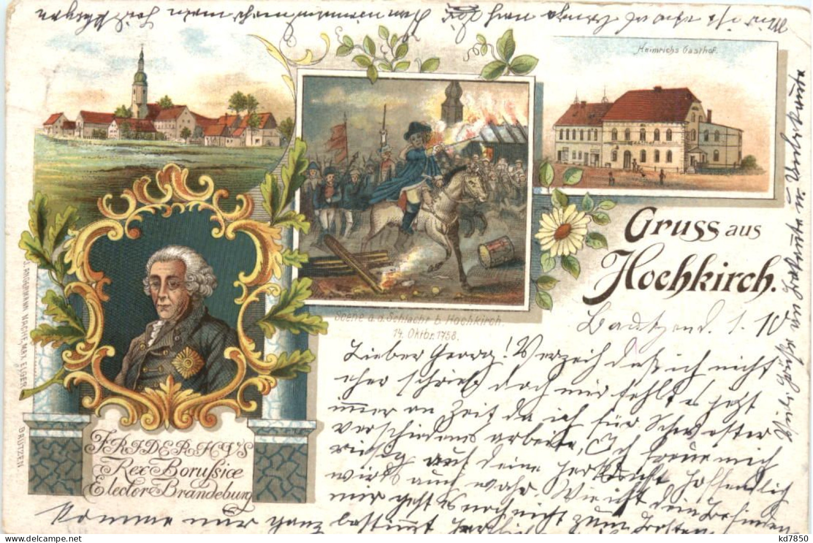 Gruss Aus Hochkrich- Litho - Görlitz