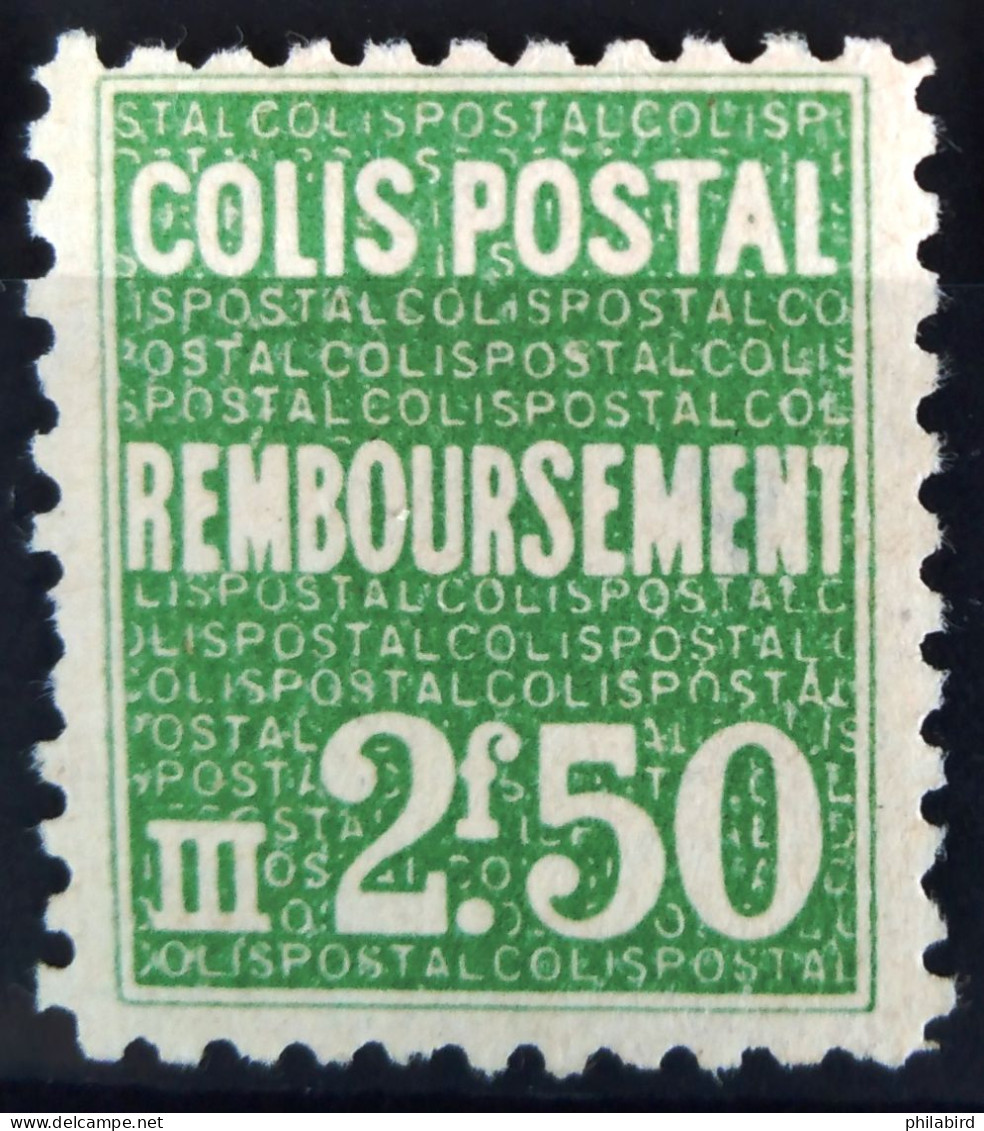 FRANCE                          COLIS POSTAUX   N° 170                        NEUF* - Mint/Hinged