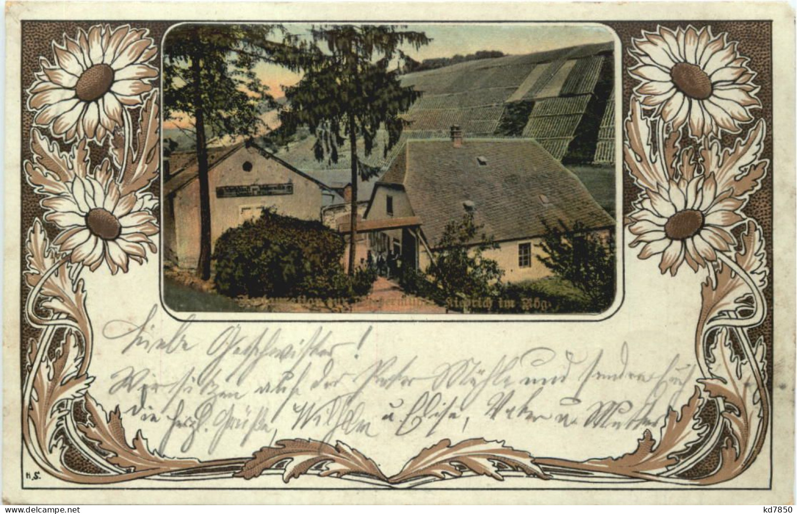 Eltville - Wirtschaft Zur Weibermühle - Litho - Eltville