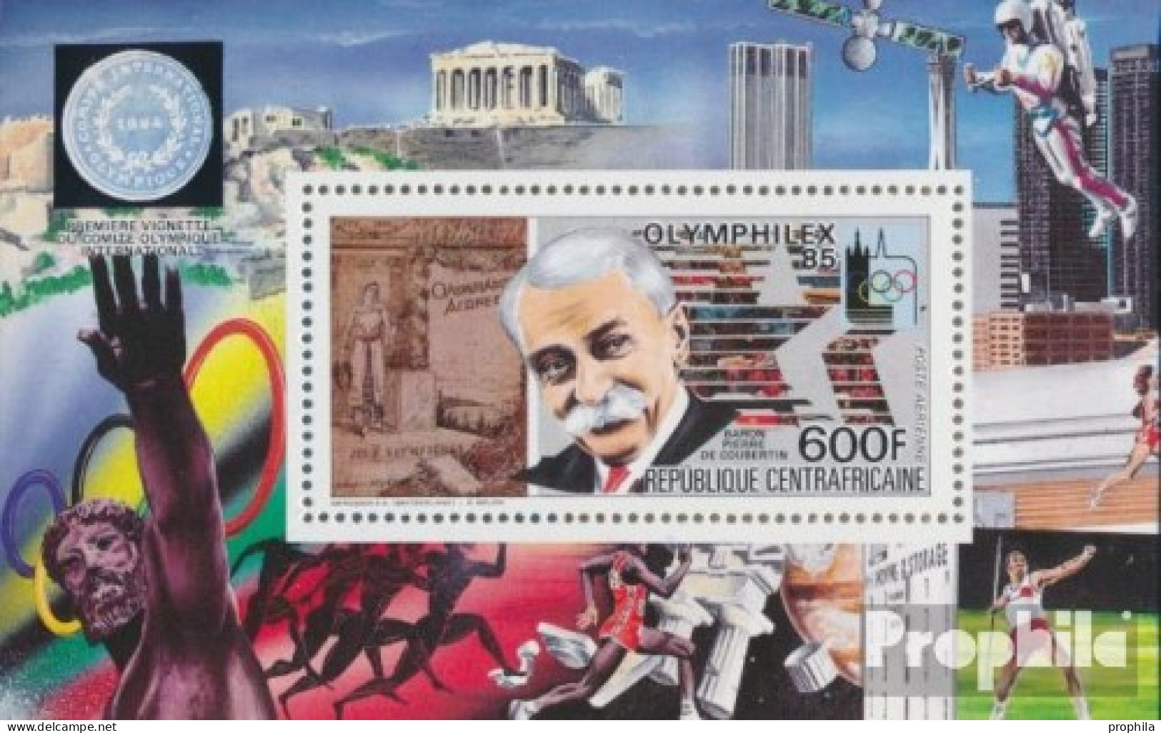 Zentralafrikanische Republik Block319A (kompl.Ausg.) Postfrisch 1985 Philatelie - Unused Stamps