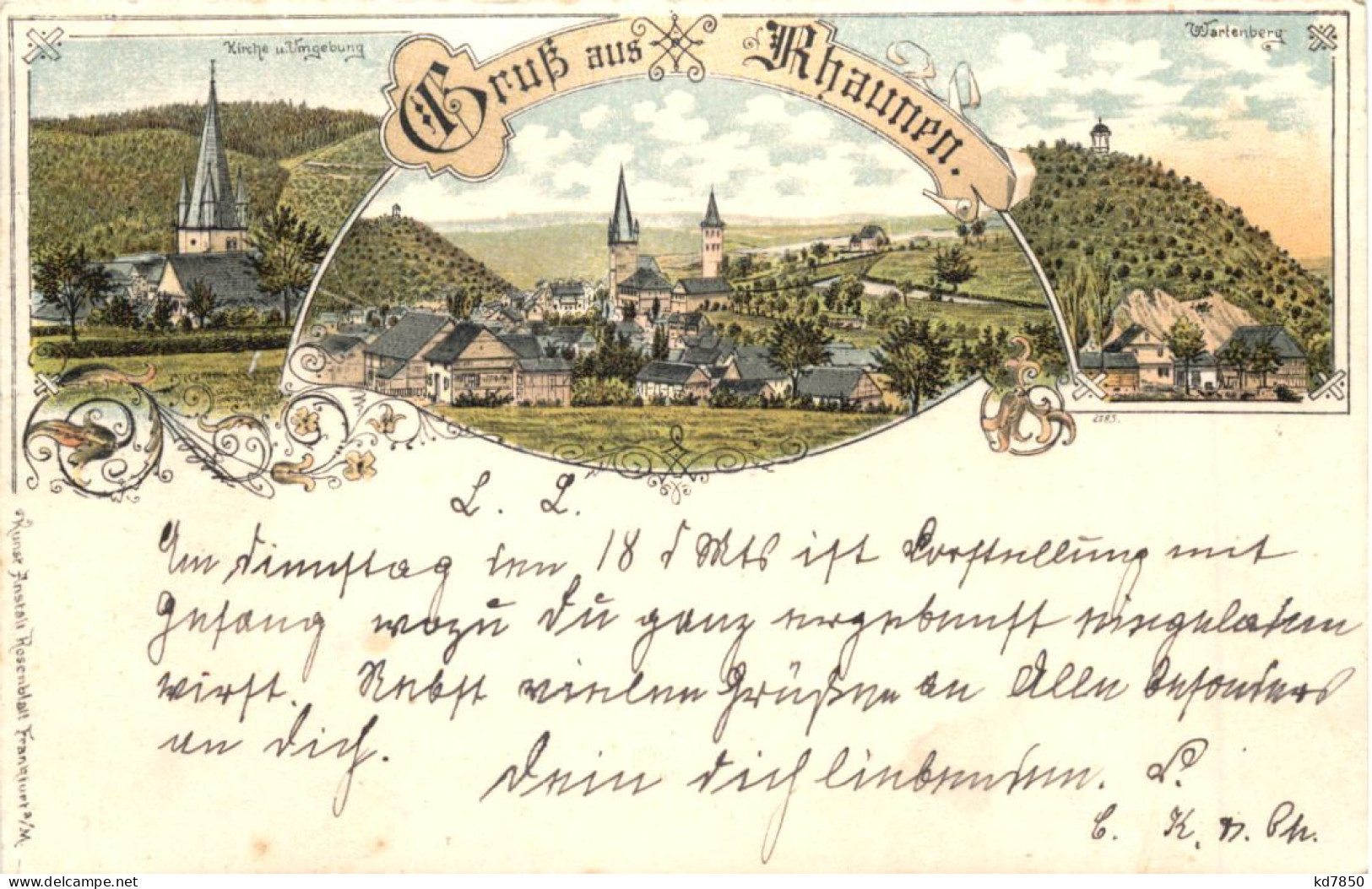 Gruss Aus Rhaunen - Litho - Birkenfeld (Nahe)