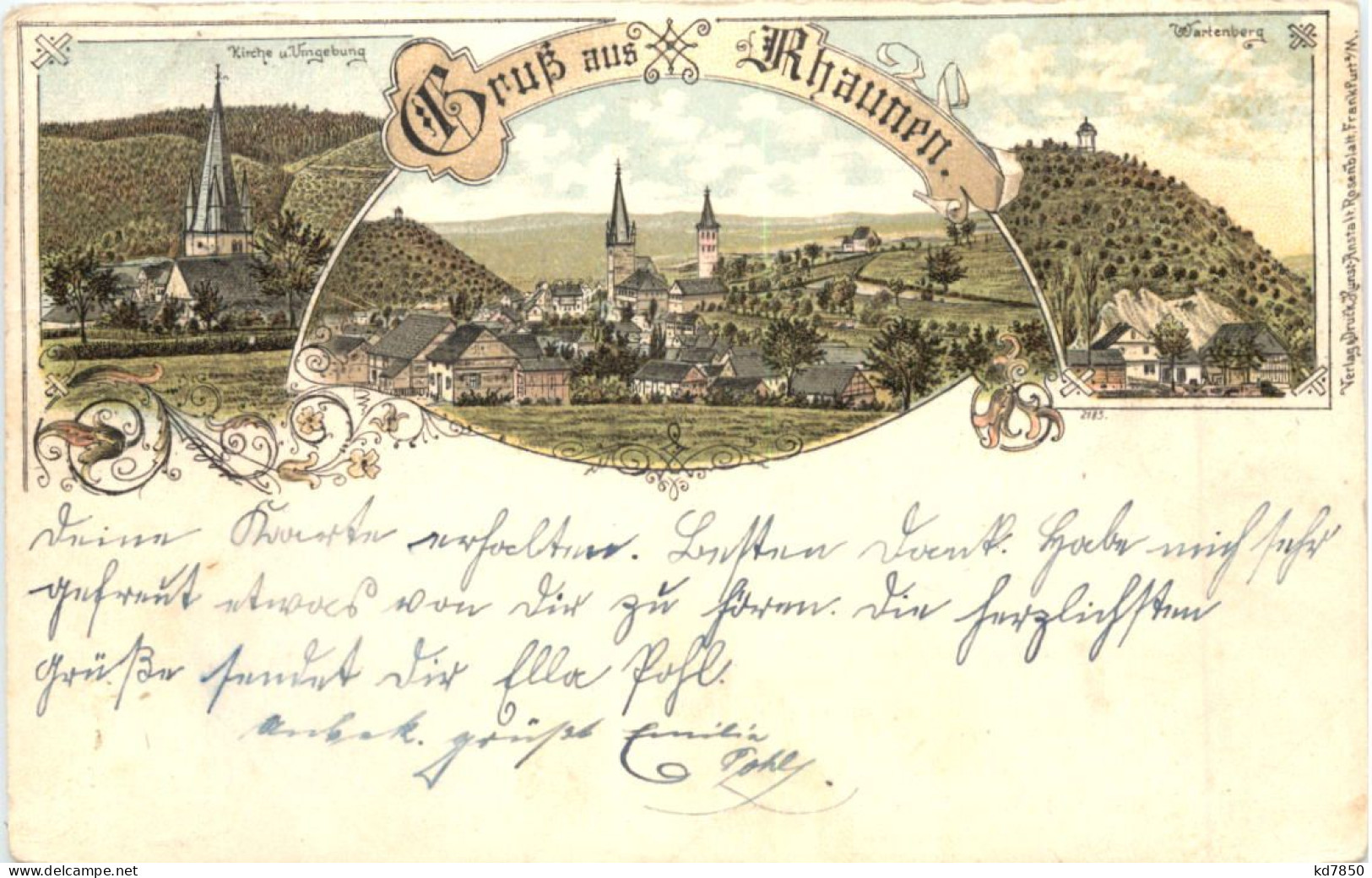 Gruss Aus Rhaunen - Litho - Birkenfeld (Nahe)