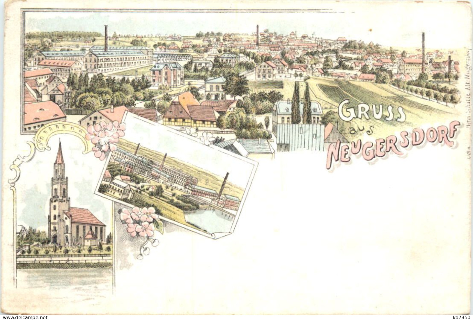 Gruss Aus Neugersdorf - Litho - Ebersbach (Löbau/Zittau)