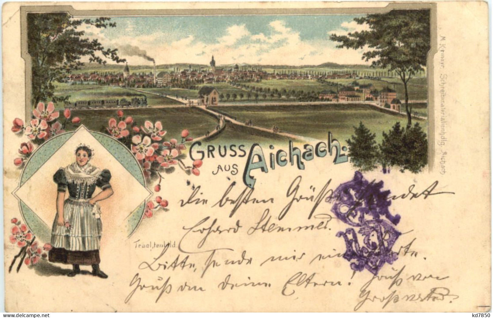 Gruss Aus Aichach - Litho - Aichach