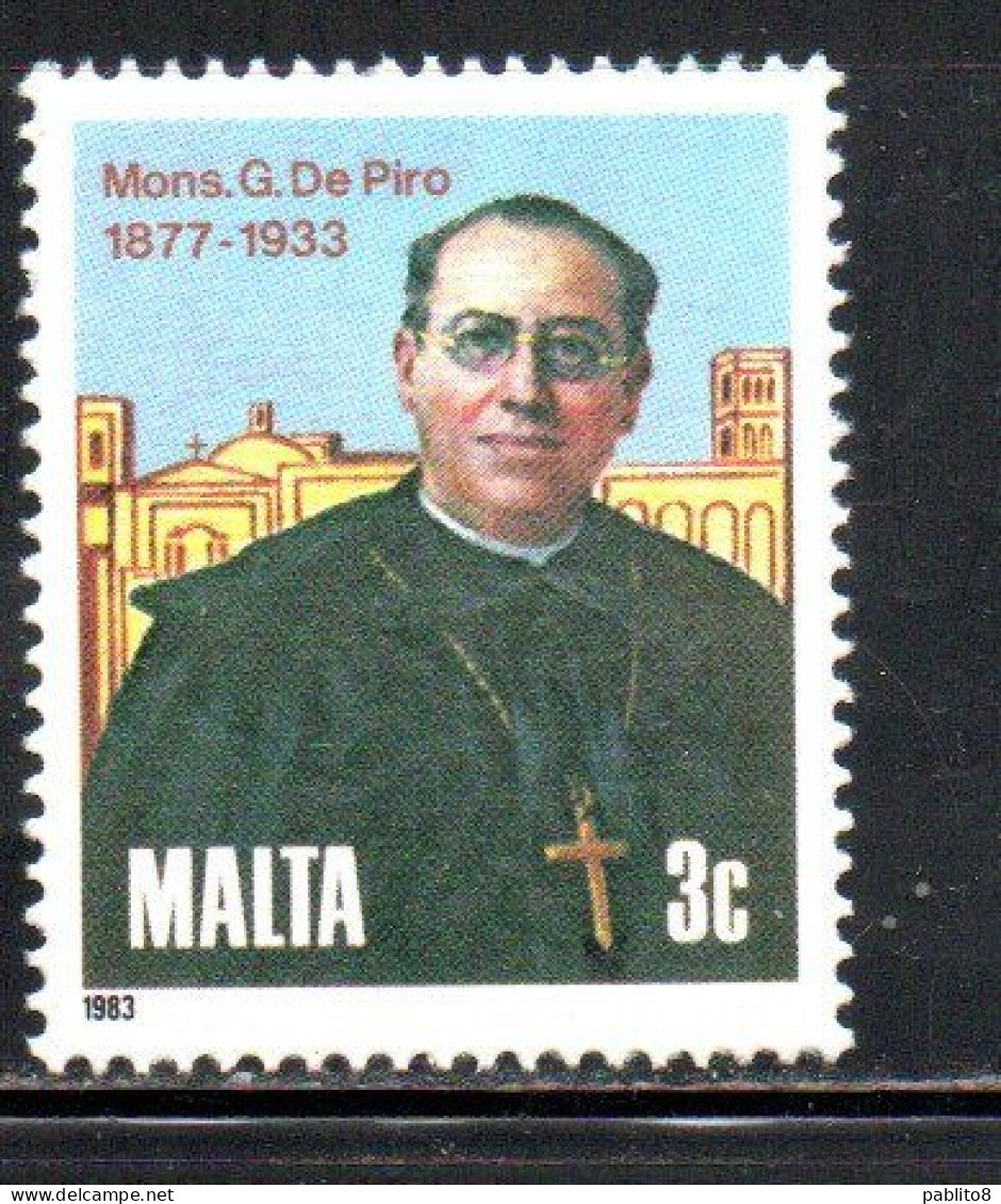 MALTA 1983 MONSIGNOR GIUSEPPE DE PIRO FOUNDER OF MISSIONERY SOCIETY OF ST. PAUL 3c MNH - Malta