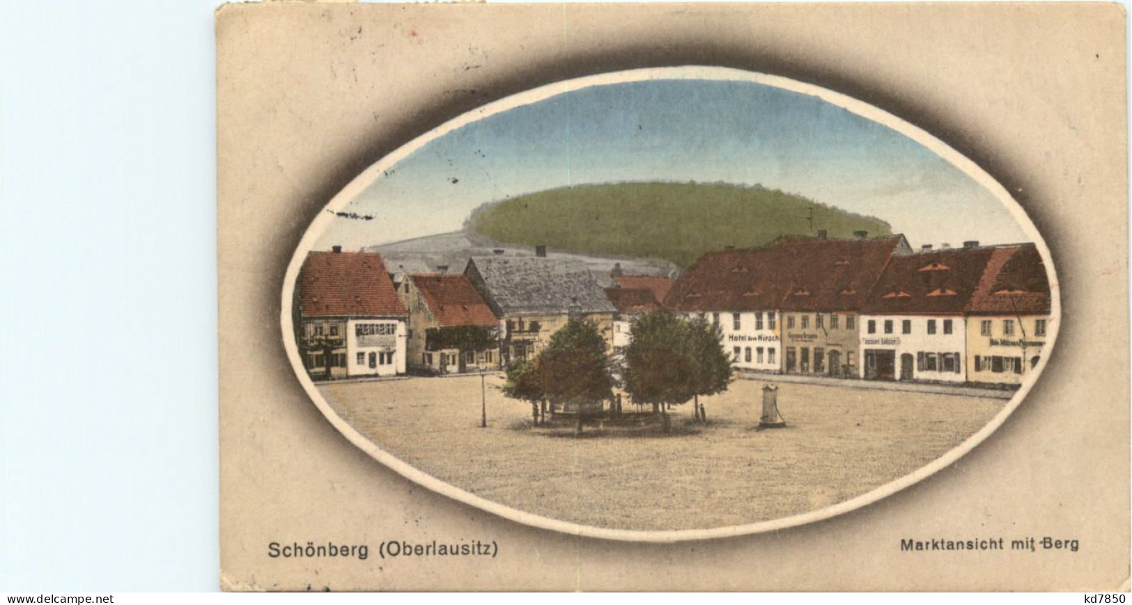 Schönberg - Marktansicht Mit Berg - Goerlitz