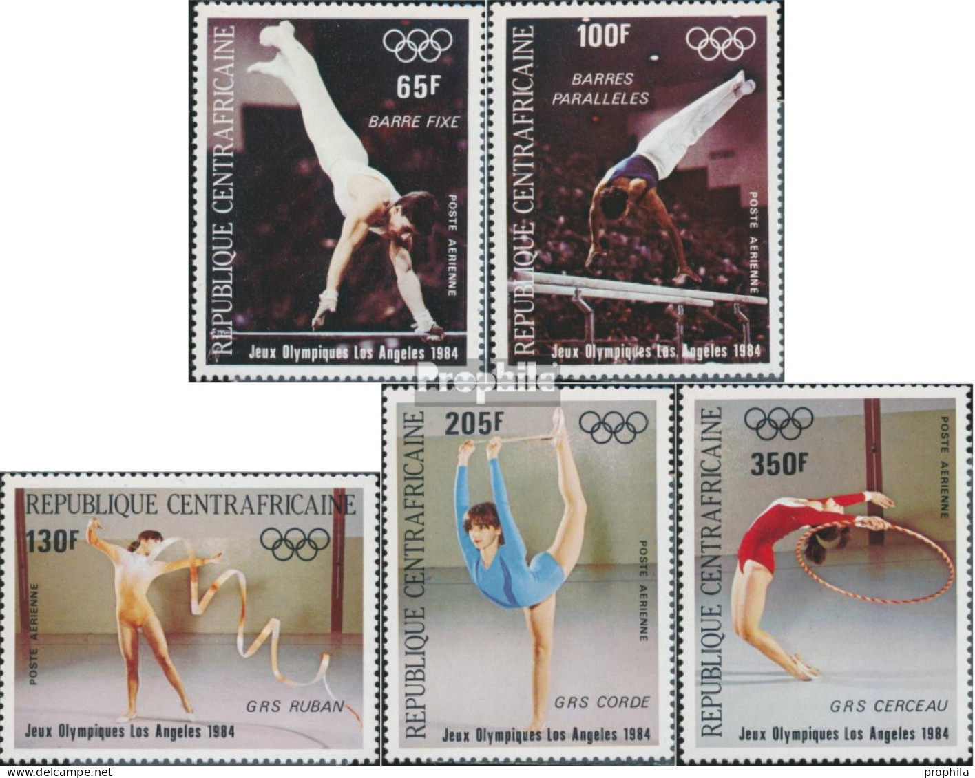 Zentralafrikanische Republik 1013-1017 (kompl.Ausg.) Postfrisch 1984 Olympia - Unused Stamps