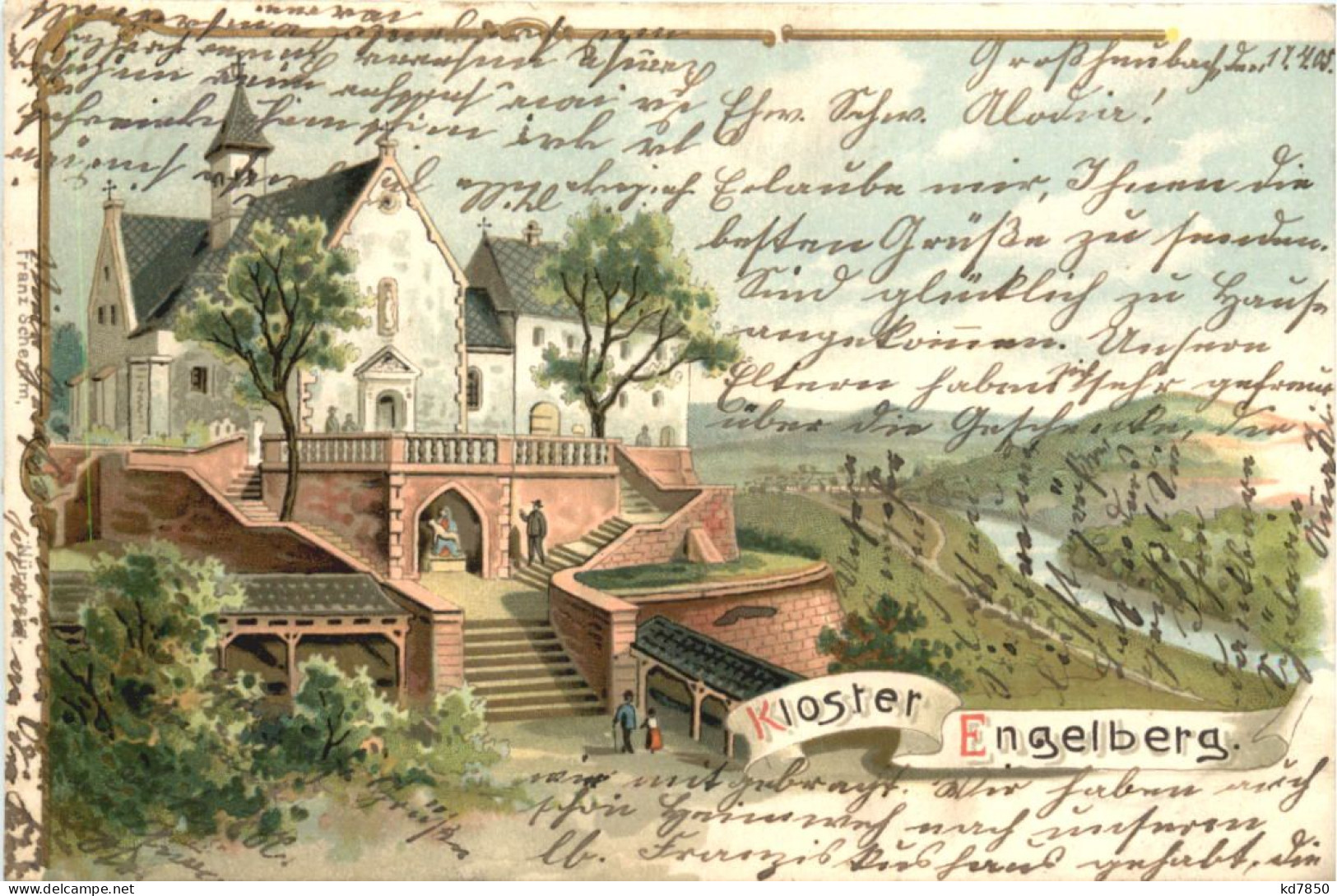 Grossheubach Am Main - Kloster Engelberg - Litho - Miltenberg A. Main