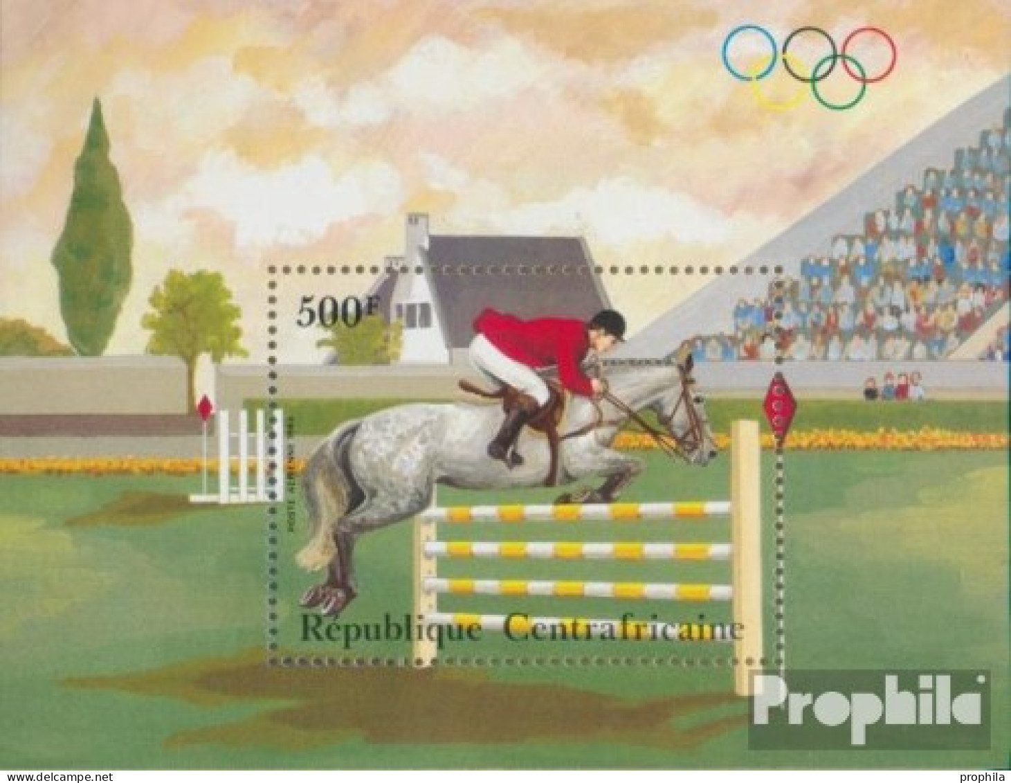 Zentralafrikanische Republik Block246 (kompl.Ausg.) Postfrisch 1983 Reiten - Unused Stamps