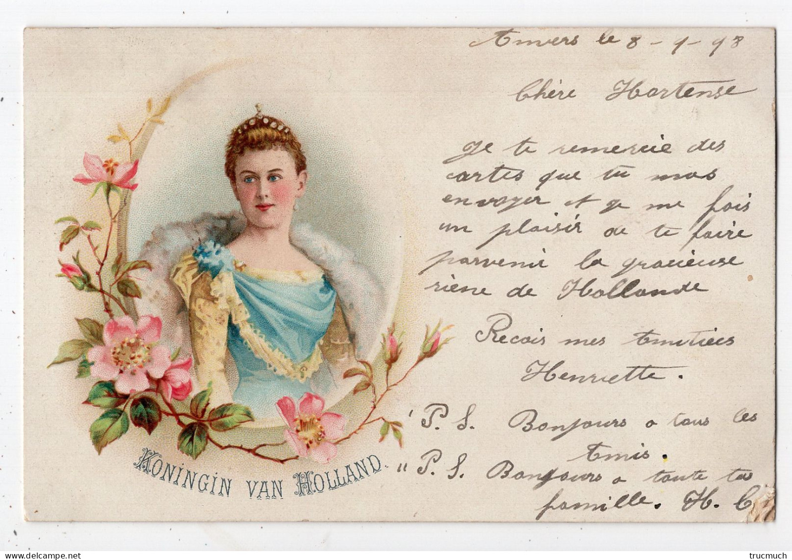 136 - FAMILLE ROYALE - HOLLANDE - Konigin Van Holland *1898* - Royal Families