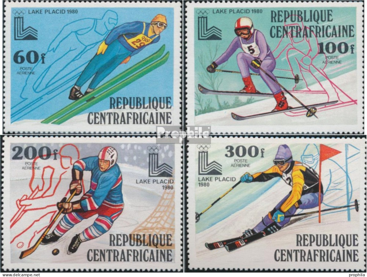 Zentralafrikanische Republik 632A-635A (kompl.Ausg.) Postfrisch 1979 Olympia - Nuevos