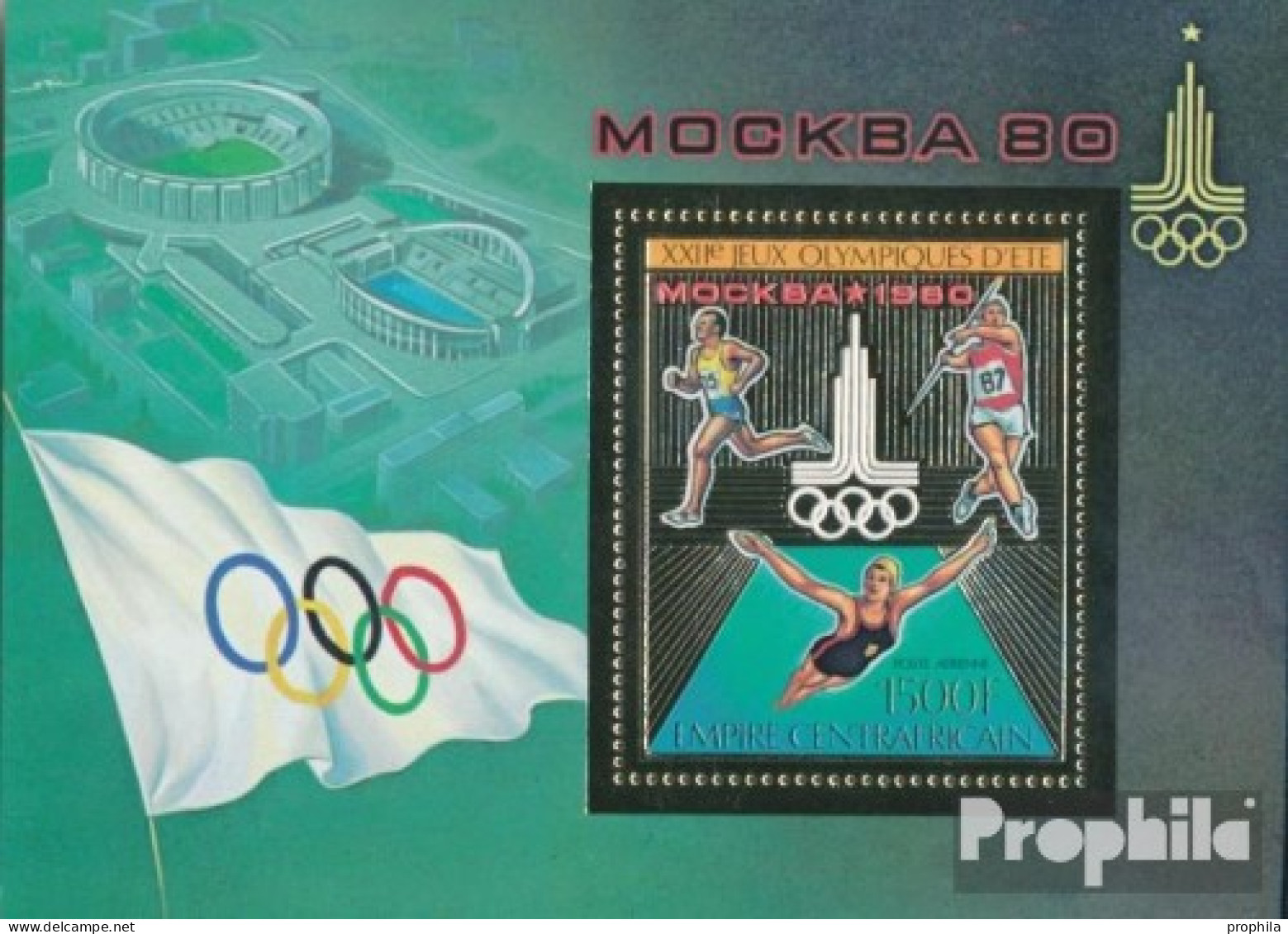Zentralafrikanische Republik Block66A (kompl.Ausg.) Postfrisch 1979 Olympia - Unused Stamps