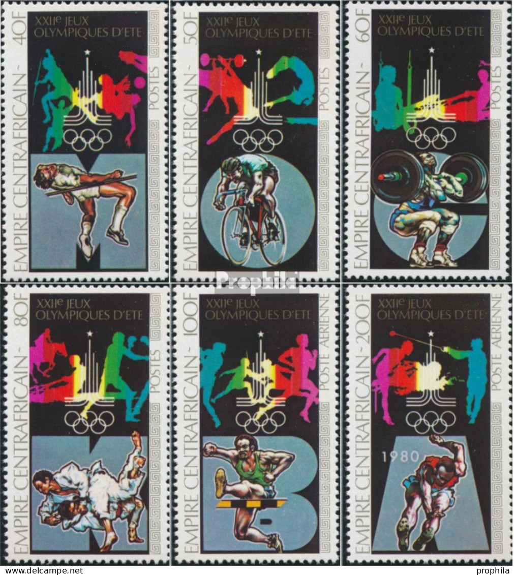 Zentralafrikanische Republik 615A-620A (kompl.Ausg.) Postfrisch 1979 Olympia - Unused Stamps
