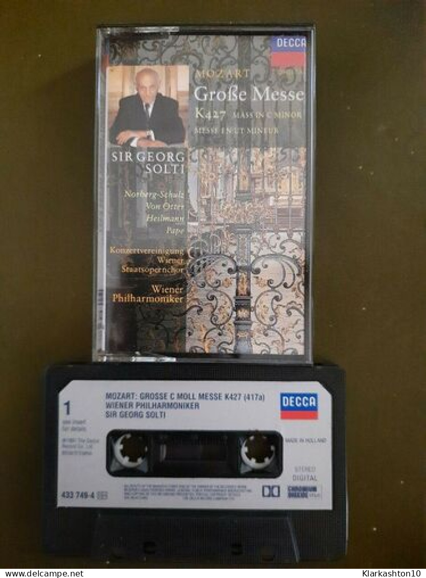 K7 Audio : Mozart - Große Messe - Mass In C Minor K. 427 - Audiocassette