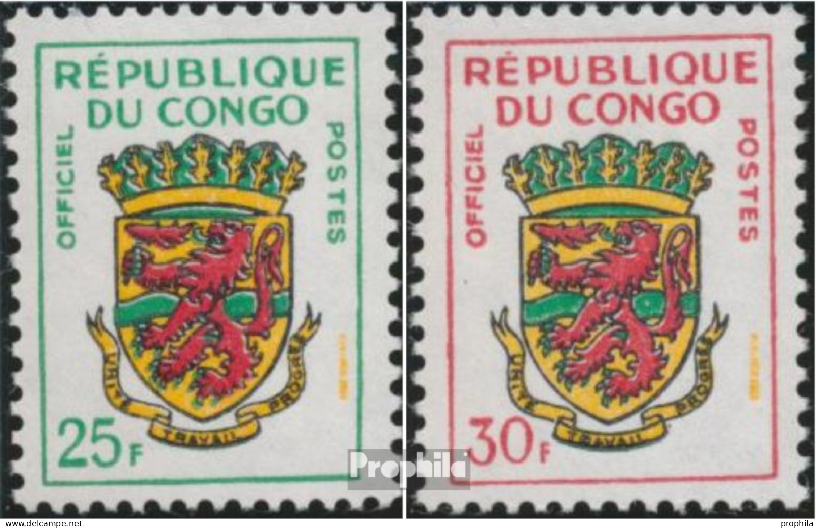 Kongo (Brazzaville) D1-D2 (kompl.Ausg.) Postfrisch 1968 Dienstmarken - Nuovi