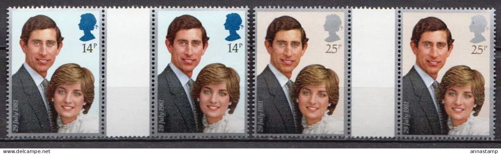Great Britain MNH Set In Gutter Pairs - Royalties, Royals