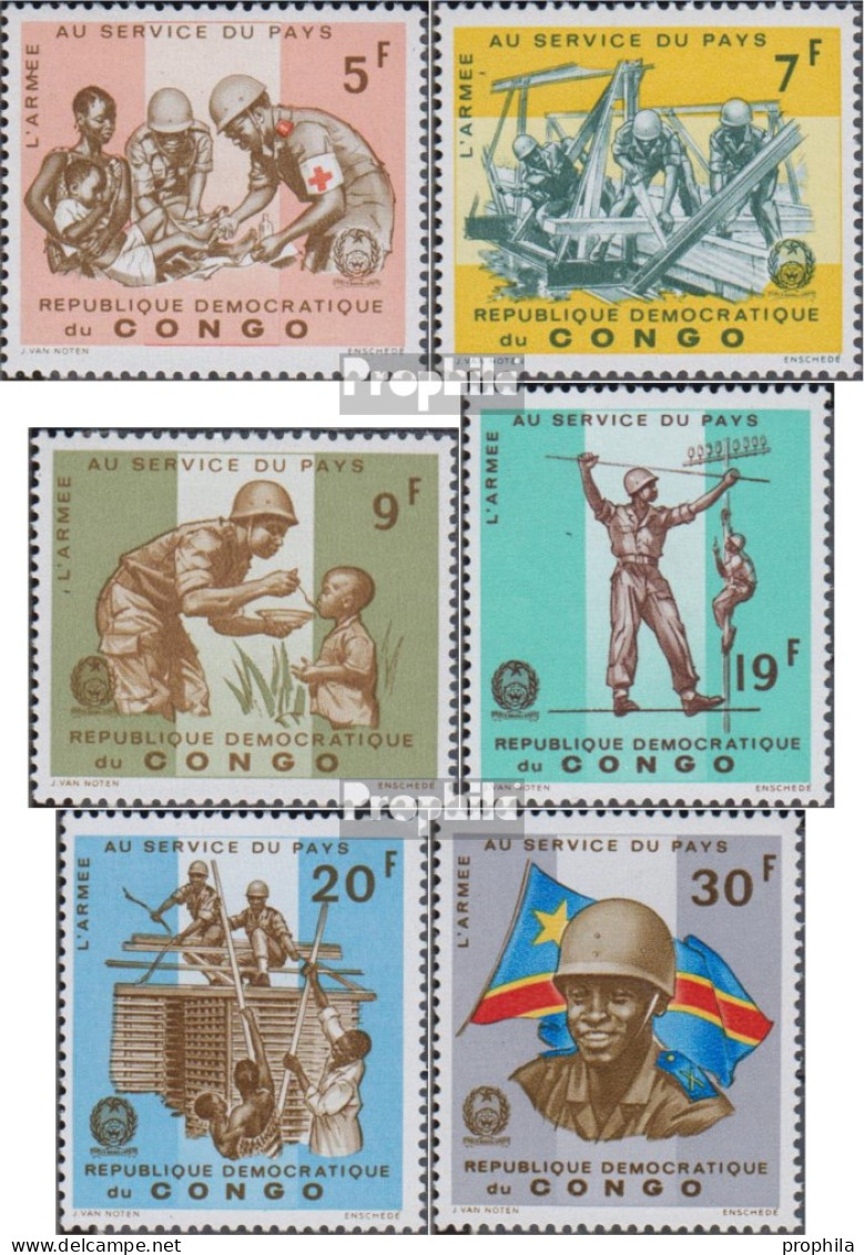 Kongo (Kinshasa) 246-251 (kompl.Ausg.) Postfrisch 1965 Einsatz Der Armee - Mint/hinged