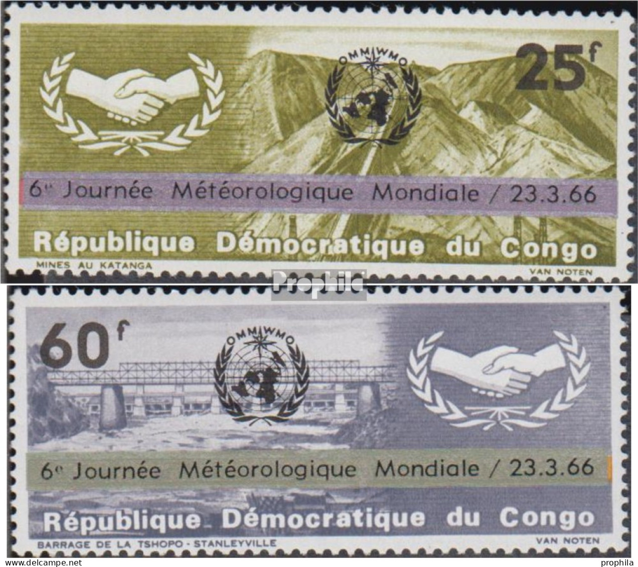 Kongo (Kinshasa) 252-253 (kompl.Ausg.) Postfrisch 1966 Meteorologie - Ongebruikt