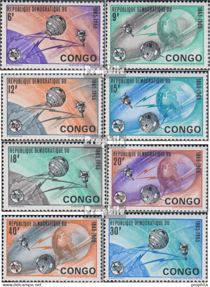 Kongo (Kinshasa) 227-234 (kompl.Ausg.) Postfrisch 1965 Fernmeldeunion - Ungebraucht